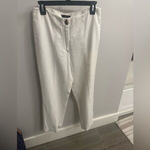 Ann Taylor White Linen Pants - Petite